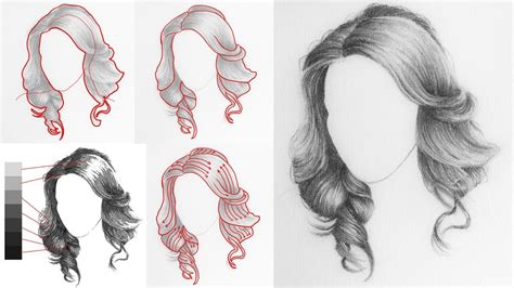 sketch how to draw hair